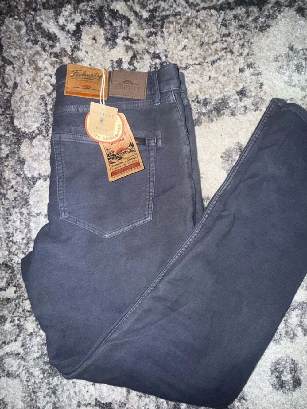 Faherty Brand Jeans Dark Gray Denim Pants New with Tags